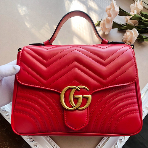 Gucci bag 2019 Early Spring Series GG Marmont series handbag 498110  leather-ca076f93